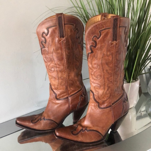 Lucchese Shoes Lucchese Charlie Horse Leather Cowboy Boots Womens Size 75 Poshmark
